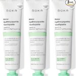 Boka Fluoride Free Toothpaste, Nano Hydroxyapatite Toothpaste, Appropriate for Sensitive Teeth – for Adult, Kids Oral Care – Ela Mint Flavor, 4 Fl Oz 3Pk US Manufactured